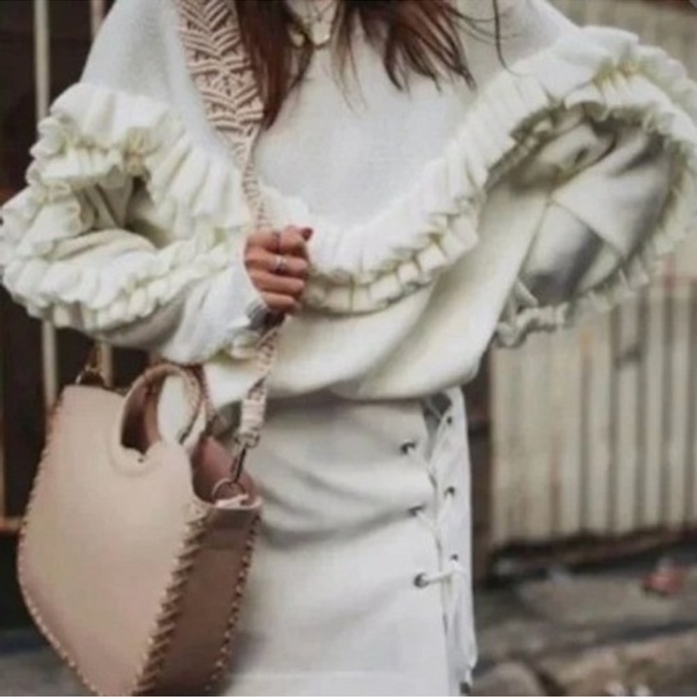 FRAME Ruffle Sweater NWOT